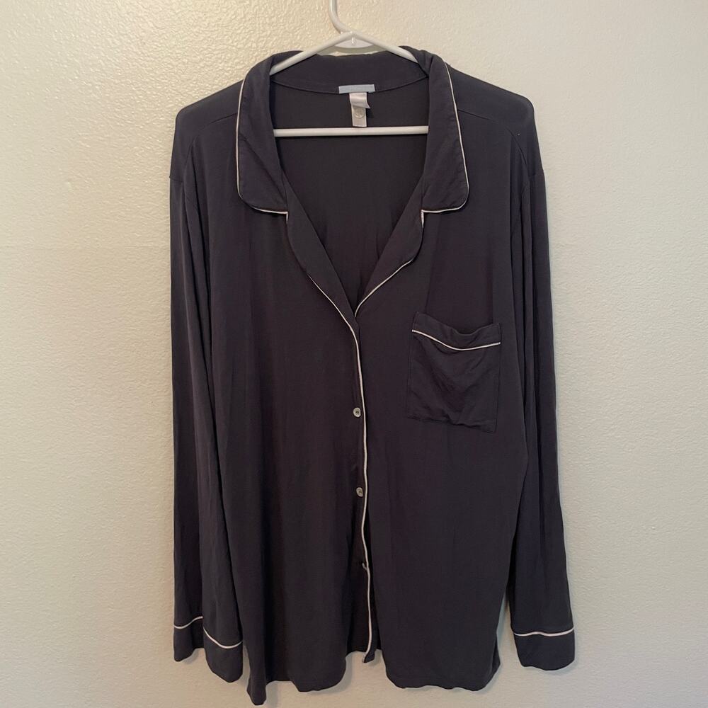 Eberjey Gisele TENCEL™ Modal Sleepshirt In Charcoal Gray Size XL